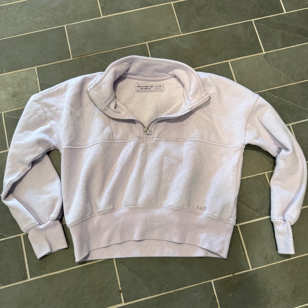 Girls Abercrombie Cropped Quarter Zip